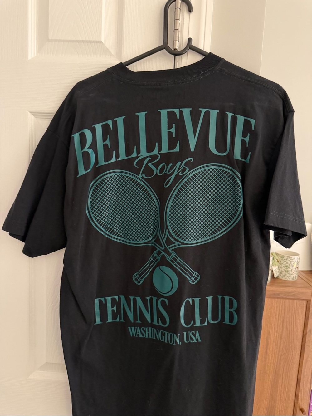 Bellevue Boys Tennis Club Graphic T-Shirt - Black & Teal